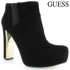 GUESS!! BLACK CORELINE SUEDE BOOTIES